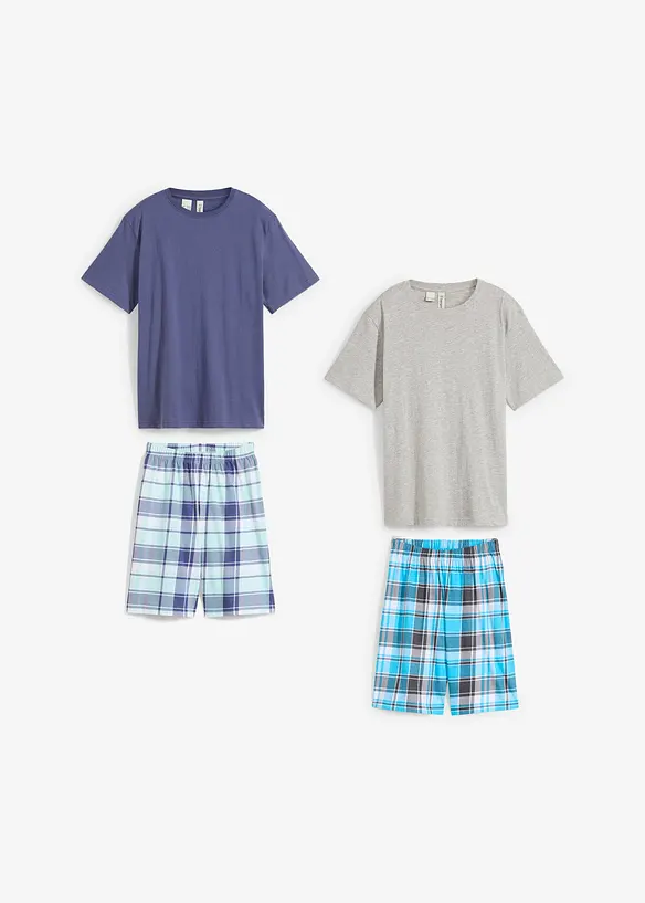 Lot de 2 pyjashorts en coton doux, bonprix