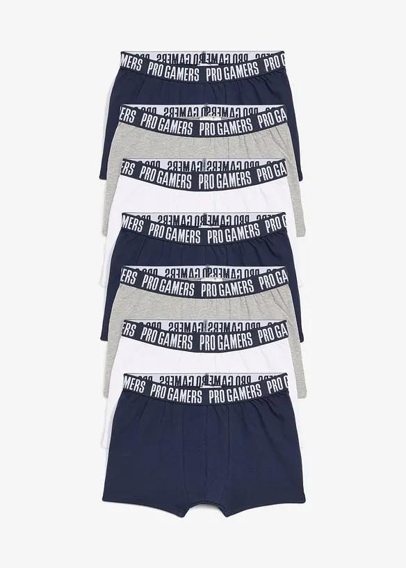 Lot de 7 boxers avec coton doux, bonprix