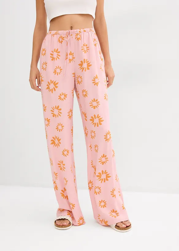 Pantalon taille élastiquée en viscose douce, bonprix