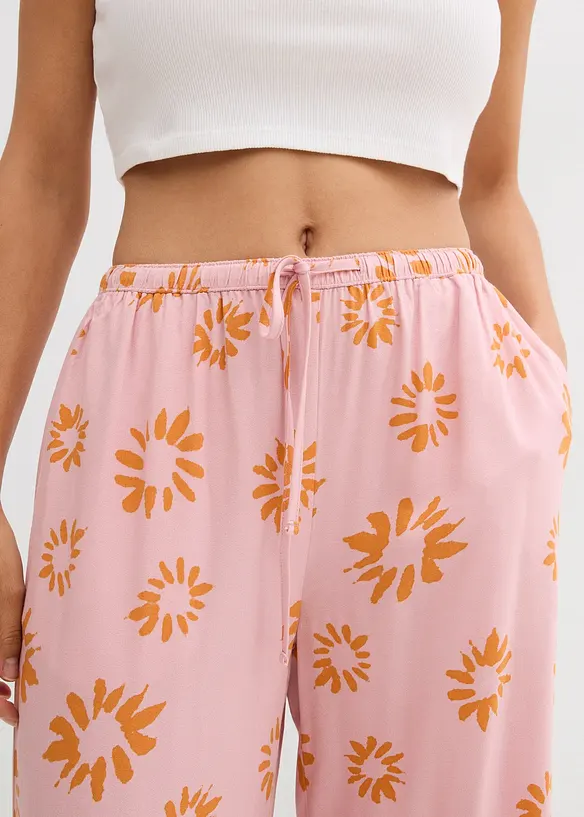 Pantalon taille élastiquée en viscose douce, bonprix