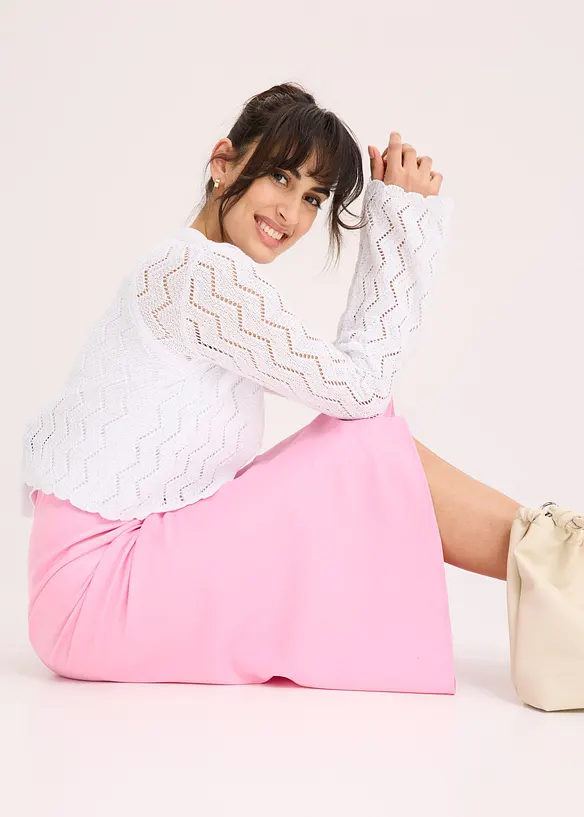 Jupe midi en satin, bonprix