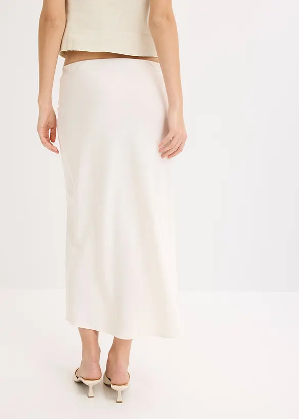 Jupe midi en satin, bonprix