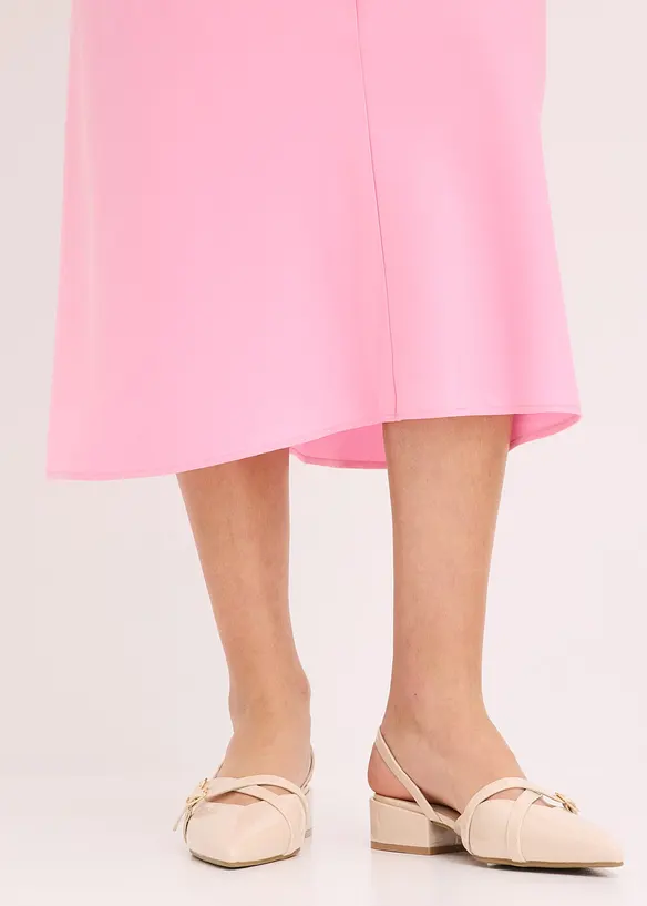 Jupe midi en satin, bonprix