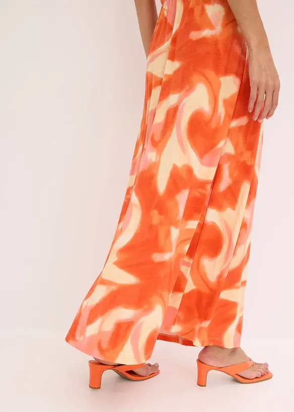 Robe longue à imprimé batik, en viscose douce et extensible, bonprix