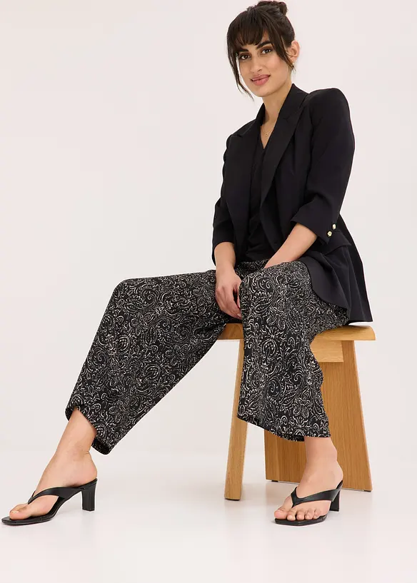 Jupe-culotte en jersey crêpe, bonprix