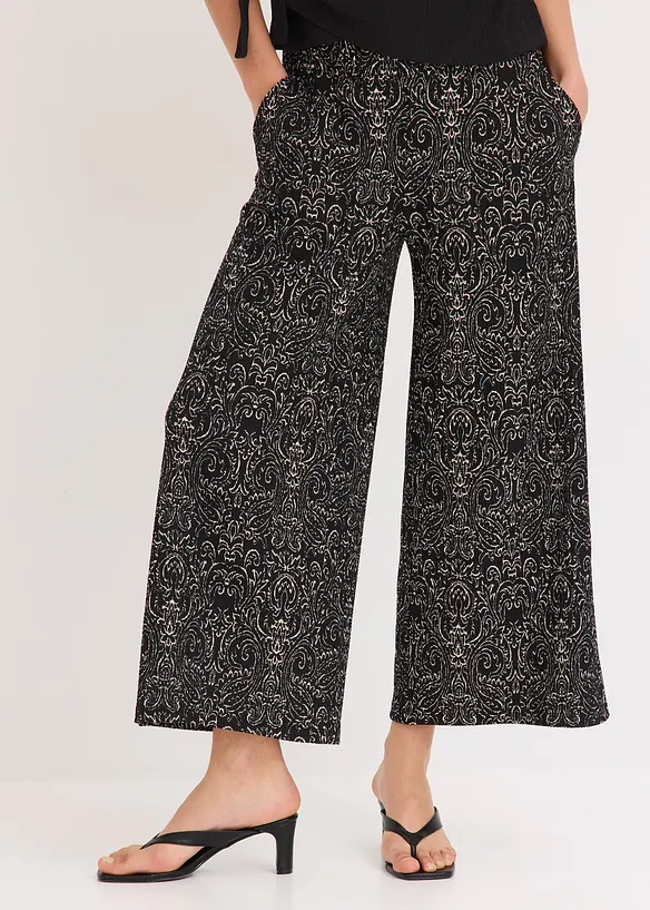 Jupe-culotte en jersey crêpe, bonprix