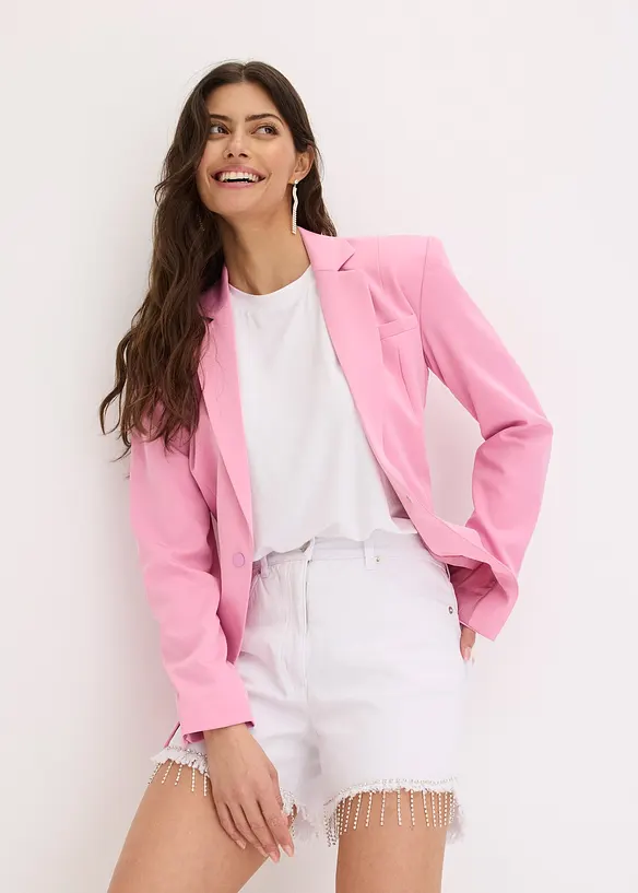 Short avec franges de chaînes à strass, bonprix