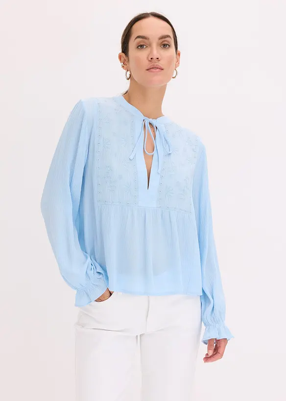 Blouse avec broderies anglaises, bonprix