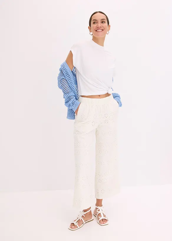 Jupe-culotte en broderie anglaise, bonprix