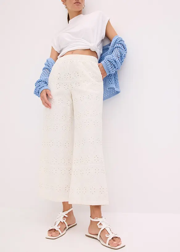 Jupe-culotte en broderie anglaise, bonprix