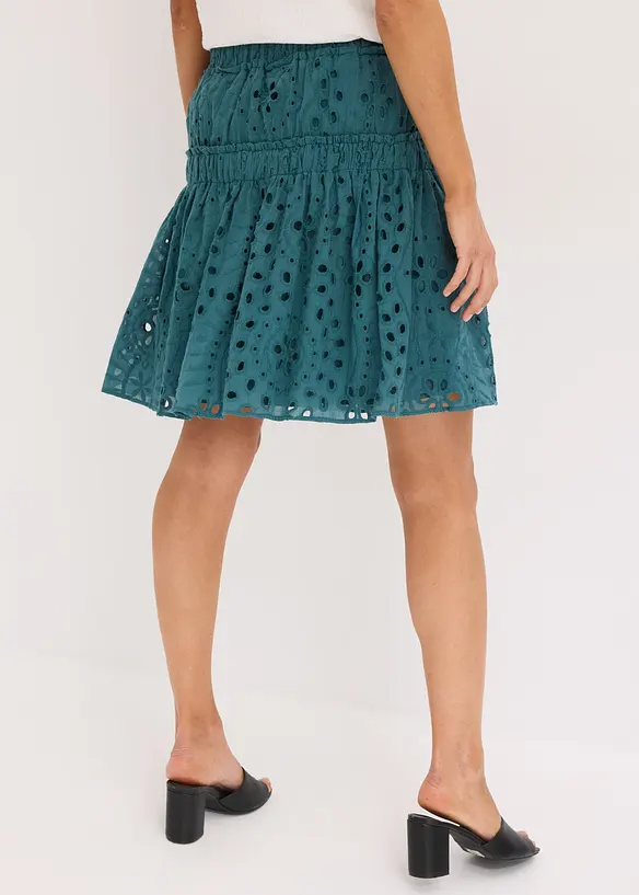 Mini-jupe en broderie anglaise, bonprix