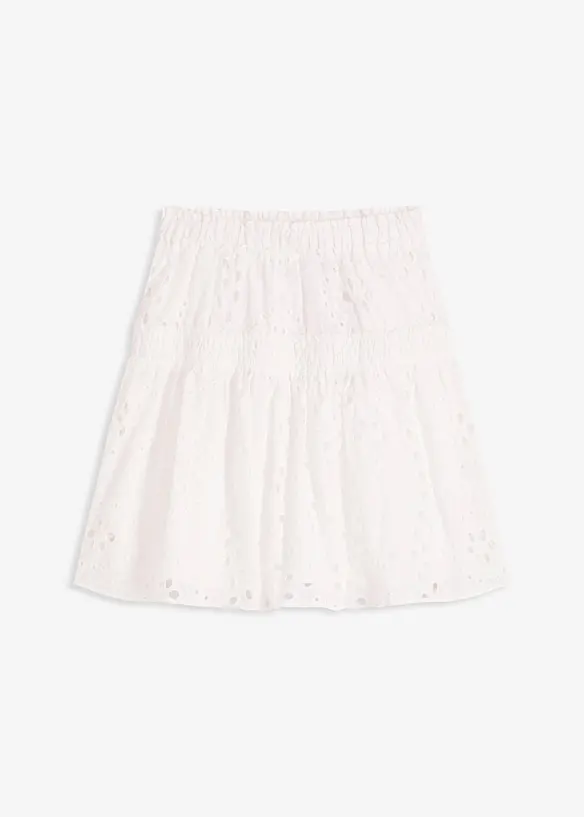 Mini-jupe en broderie anglaise, bonprix