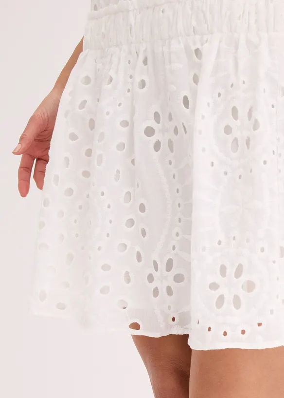 Mini-jupe en broderie anglaise, bonprix