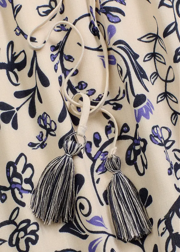 Robe courte bohème, aspect lin, bonprix