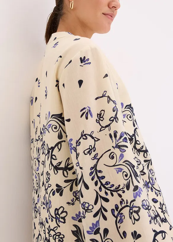 Robe courte bohème, aspect lin, bonprix