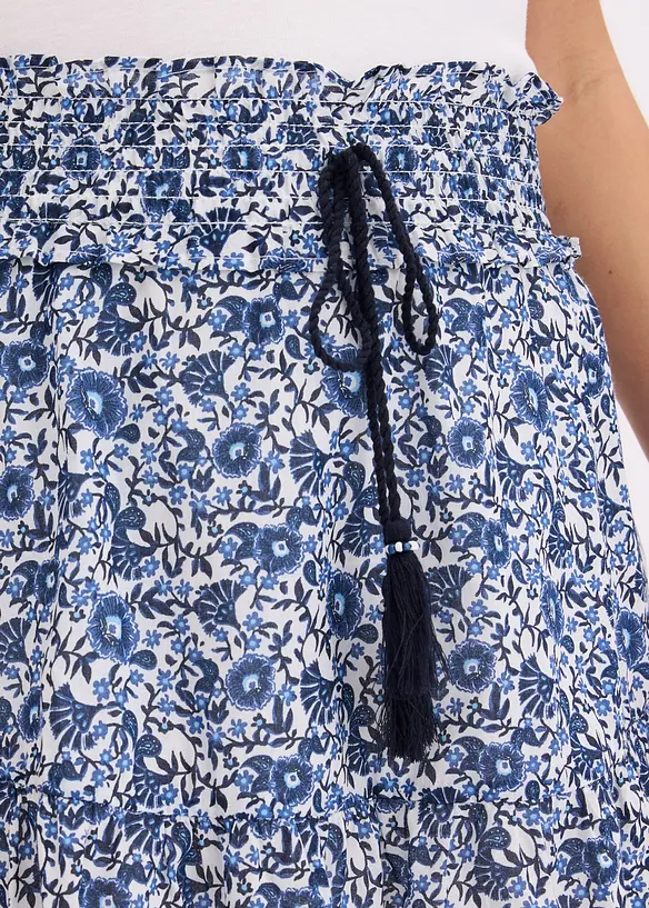 Mini-jupe bohème en coton léger, bonprix