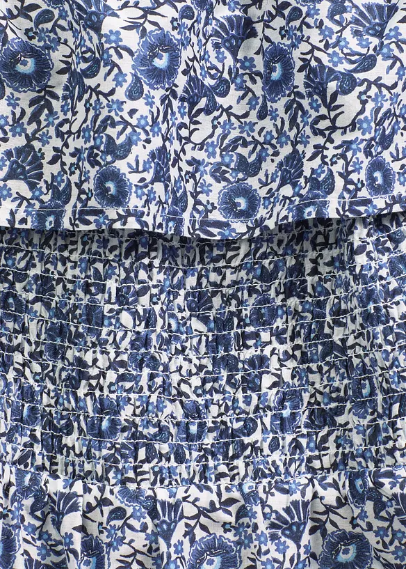 Robe midi à col Bardot en coton léger, bonprix