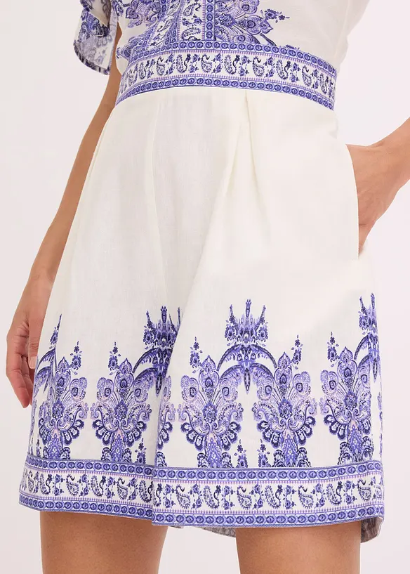 Combishort avec du lin, bonprix