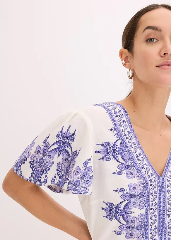 Combishort avec du lin, bonprix