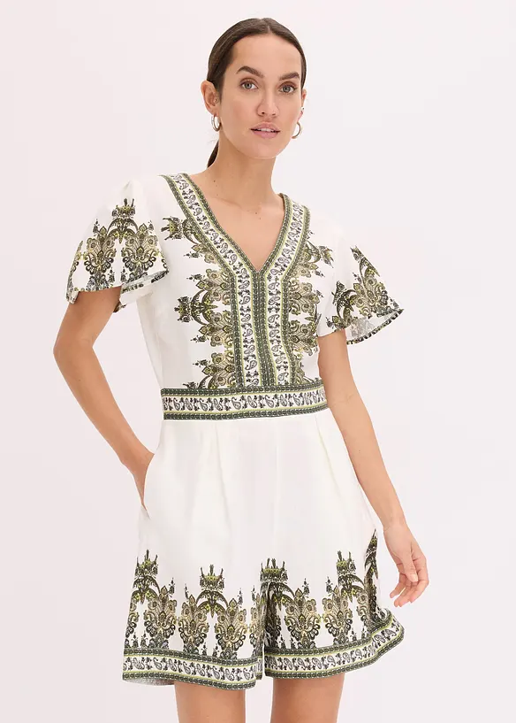 Combishort avec du lin, bonprix