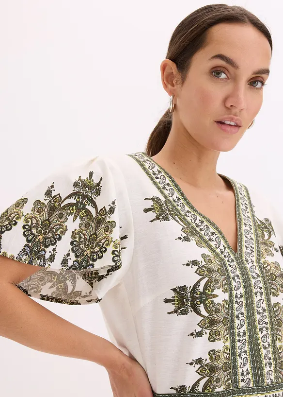 Combishort avec du lin, bonprix