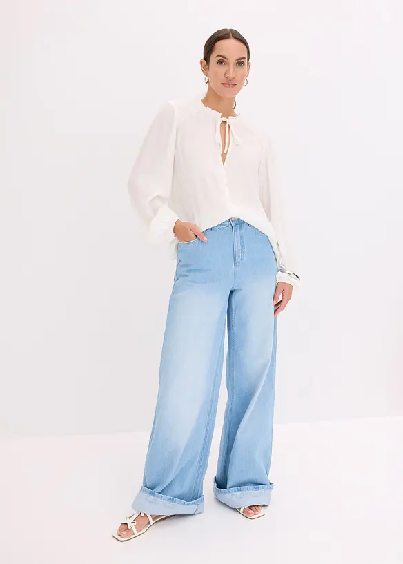 Chemisier à rayures métallisées, bonprix