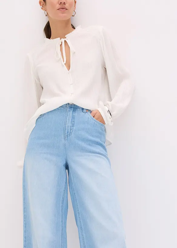 Chemisier à rayures métallisées, bonprix