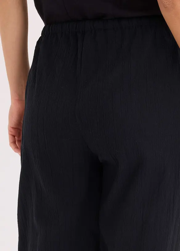 Pantalon large et texturé, bonprix
