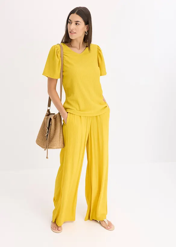 T-shirt en cr&ecirc;pe textur&eacute;, bonprix