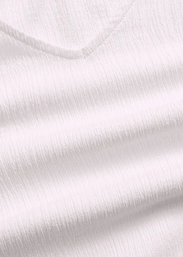 T-shirt en crêpe texturé à manches papillon, bonprix