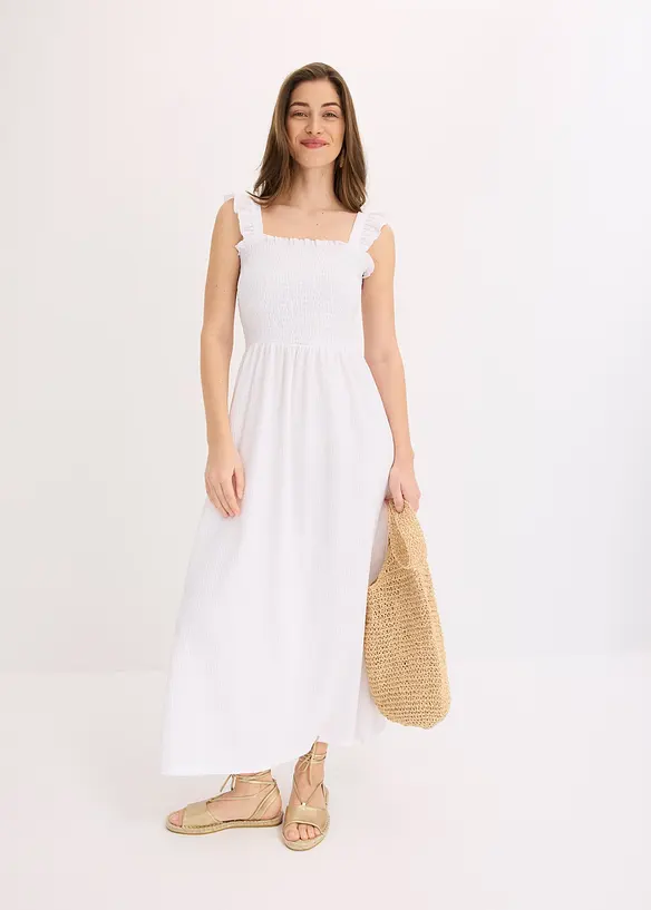 Robe en jersey avec détail smocké, bonprix