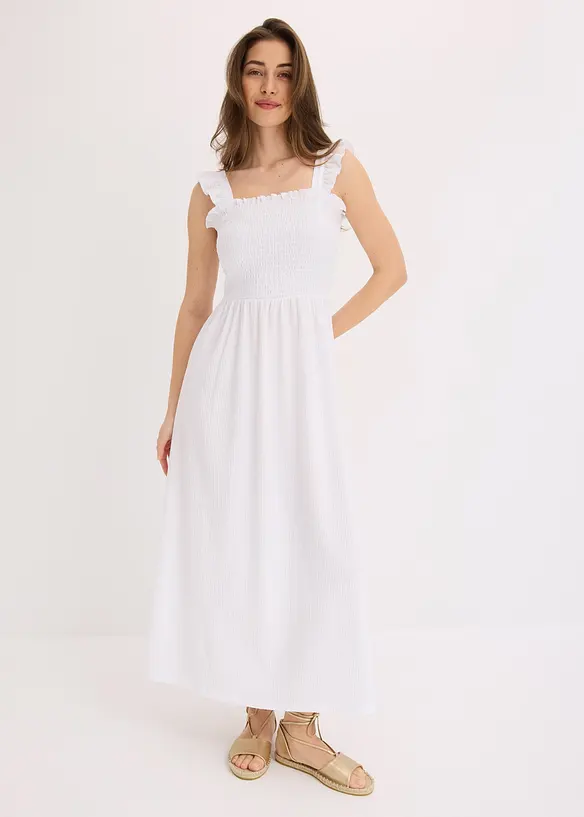 Robe en jersey avec détail smocké, bonprix