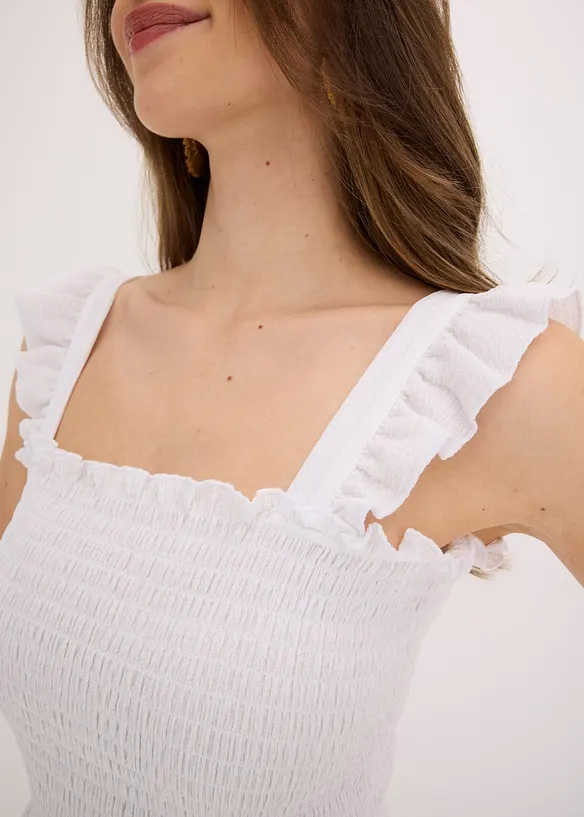 Robe en jersey avec détail smocké, bonprix