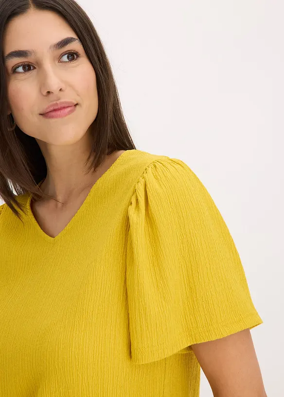 T-shirt en cr&ecirc;pe textur&eacute;, bonprix