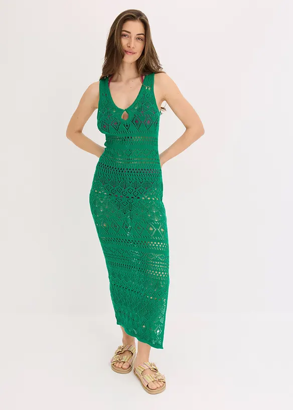 Robe longue aspect crochet, bonprix