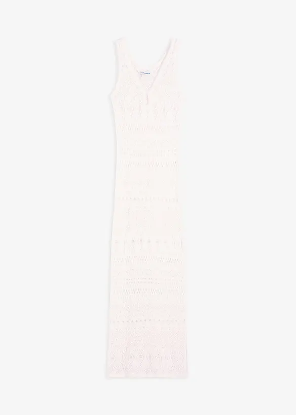 Robe longue aspect crochet, bonprix