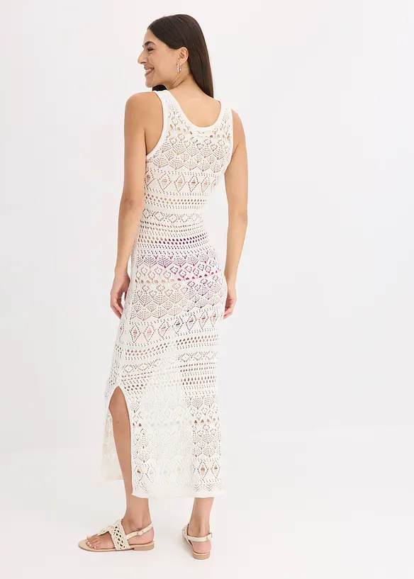 Robe longue aspect crochet, bonprix