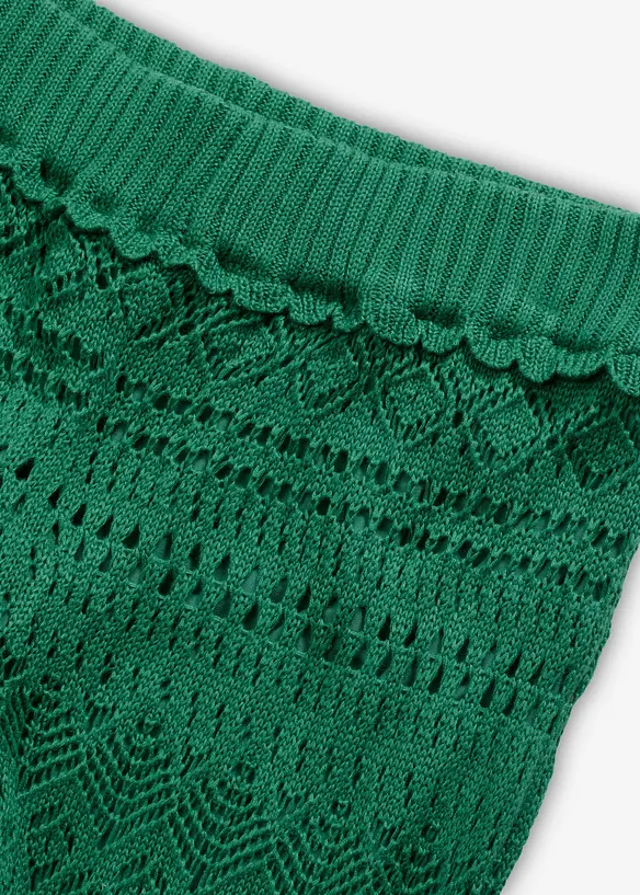 Pantalon en maille ajourée à taille élastiquée, bonprix