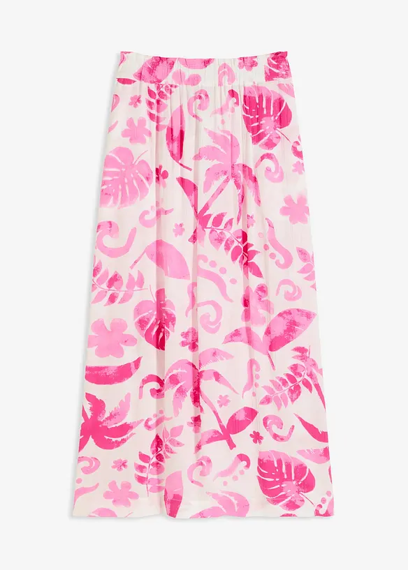 Jupe longue en viscose texturée, bonprix