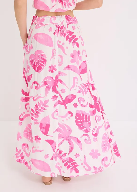 Jupe longue en viscose texturée, bonprix