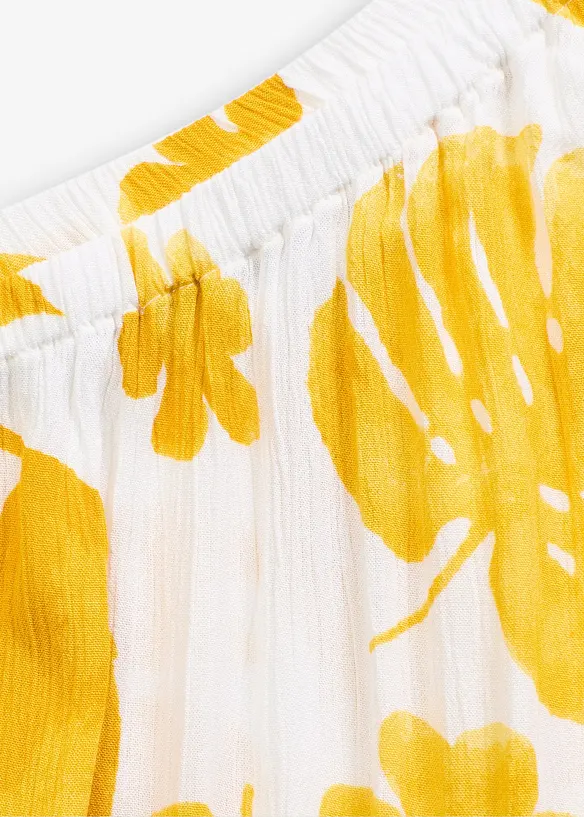 Blouse à encolure asymétrique en viscose texturée, bonprix