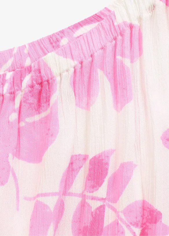 Blouse à encolure asymétrique en viscose texturée, bonprix