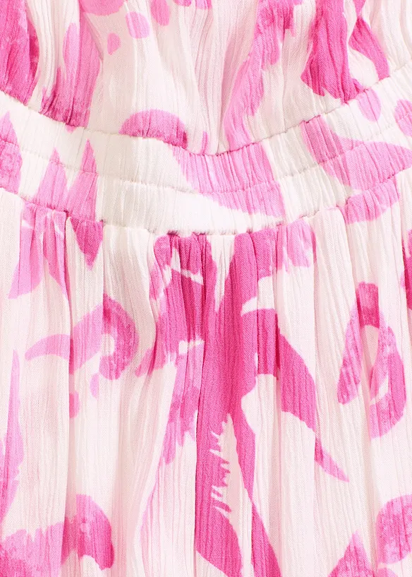 Robe asym&eacute;trique imprim&eacute;e en viscose textur&eacute;e, bonprix