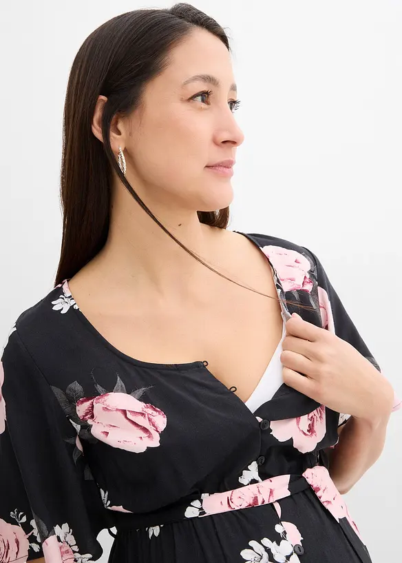 Robe de grossesse et d’allaitement en viscose tissée, bonprix