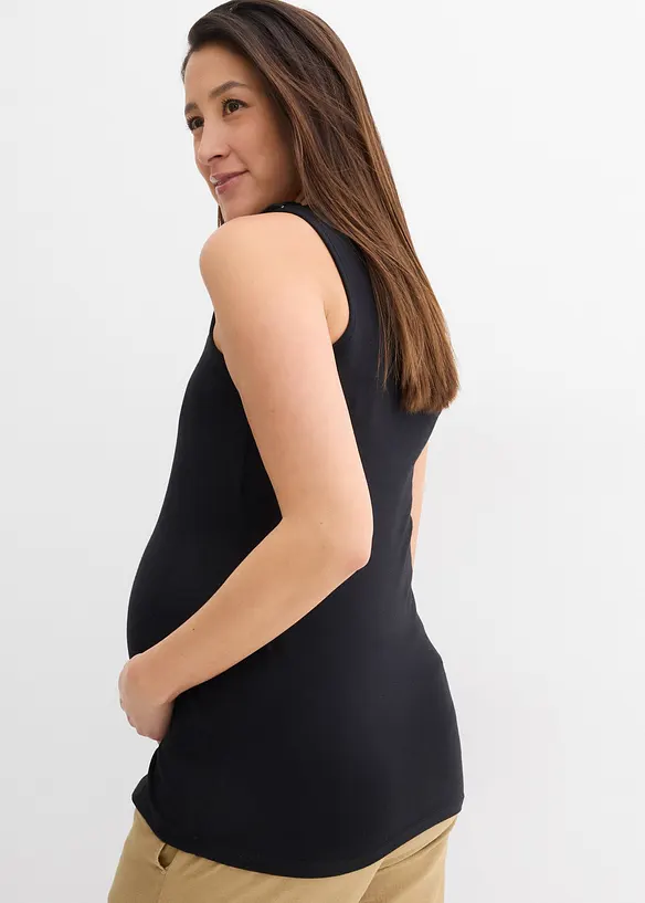 Lot de 2 tops de grossesse et d’allaitement en coton, bonprix