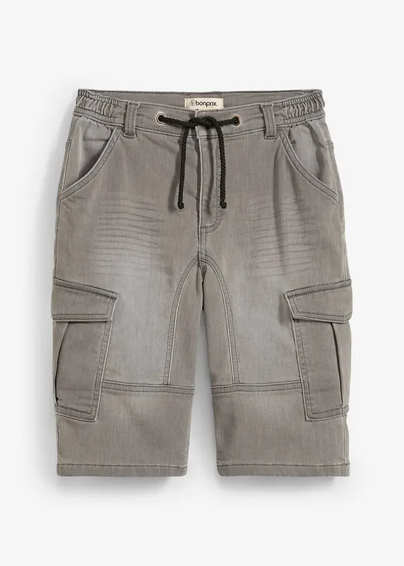 Bermuda jean en molleton, Regular, bonprix