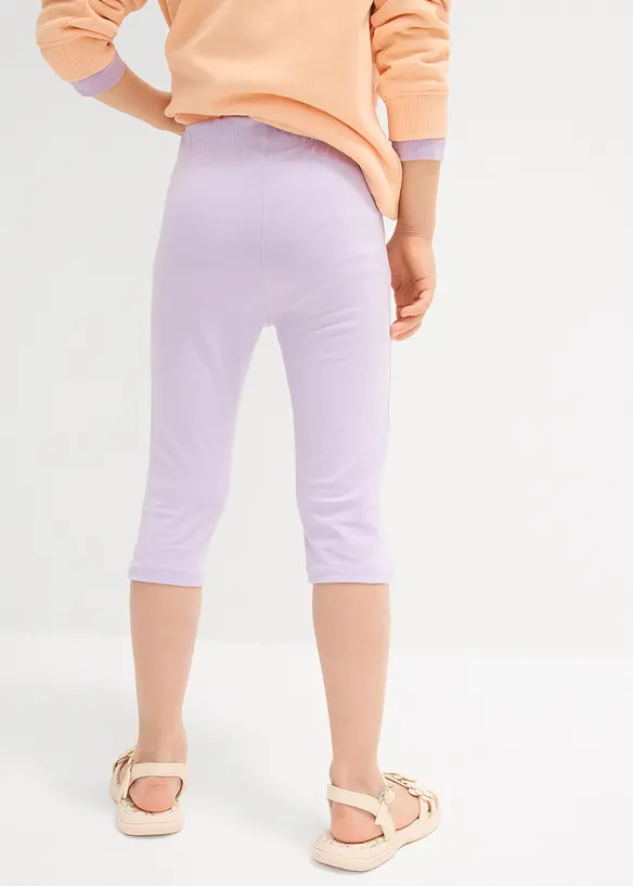 Lot de 2 leggings corsaire en coton mélangé extensible, bonprix
