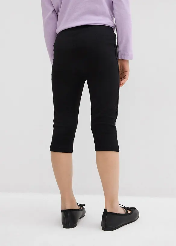 Lot de 2 leggings corsaire en coton mélangé extensible, bonprix