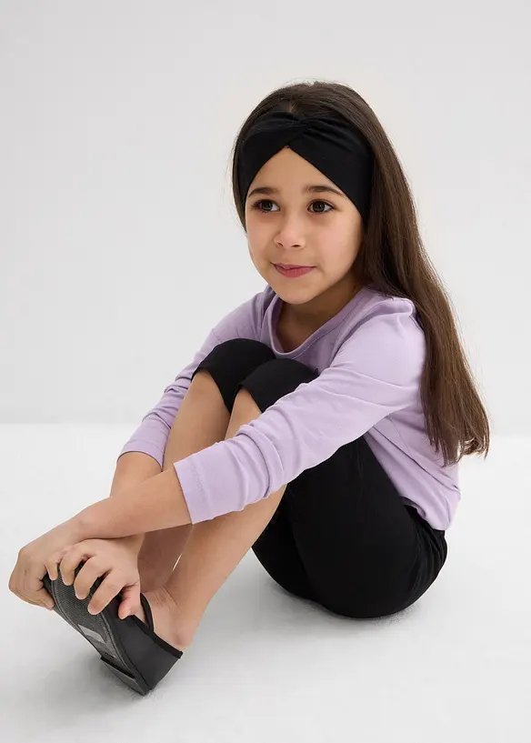 Lot de 2 leggings corsaire en coton mélangé extensible, bonprix