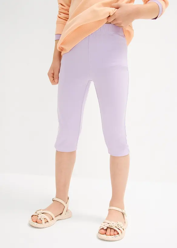 Lot de 2 leggings corsaire en coton mélangé extensible, bonprix